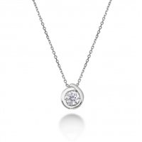 Necklace Golay Woman Calla in White Gold Diamante GIM34_0.22